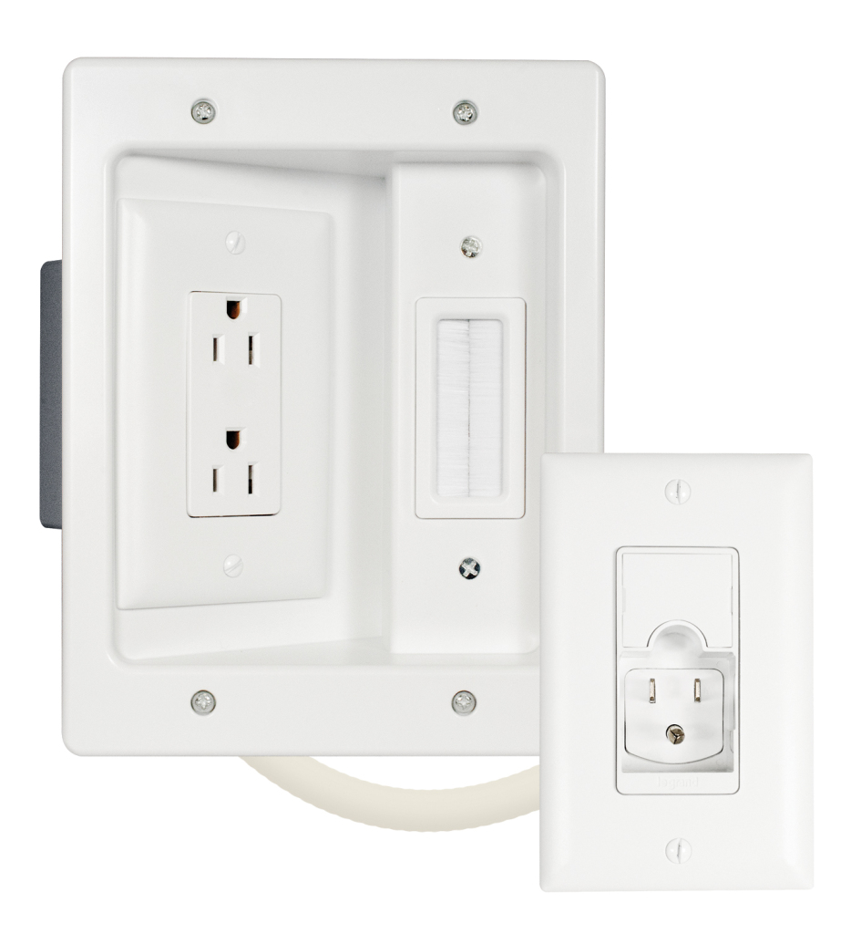 Sanus InWall TV Power and Cable Management Kit White