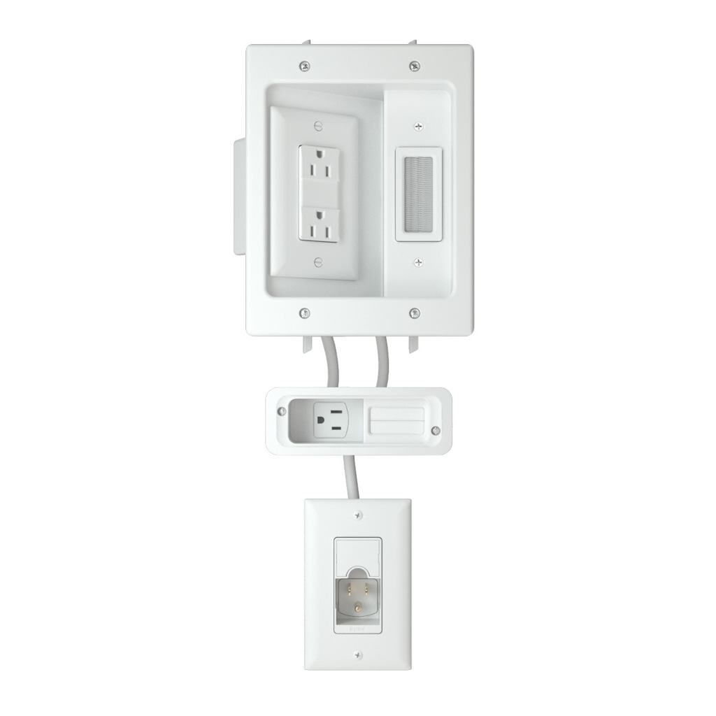 Sanus InWall Cable Management Kit for Mounted TVs White