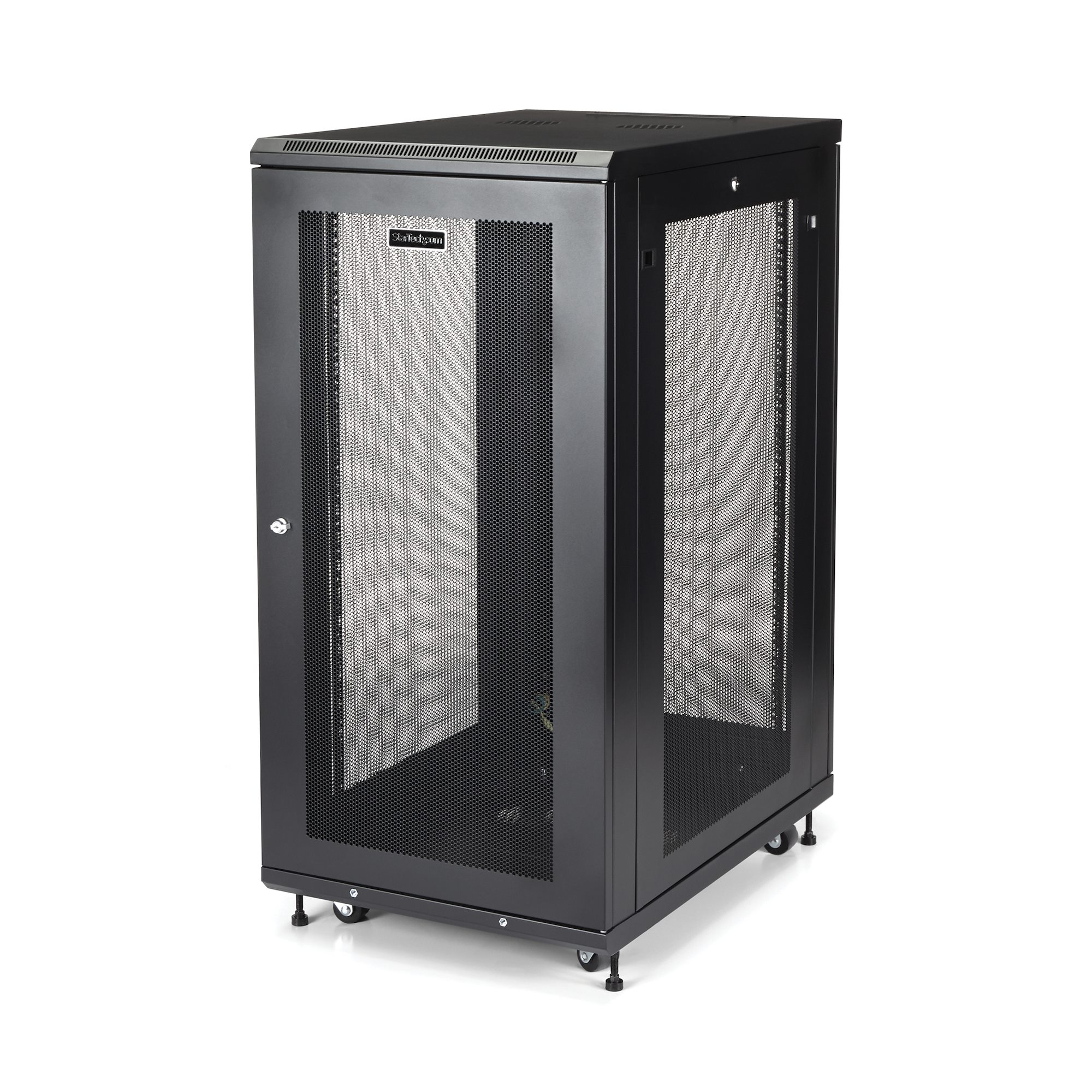 StarTech.com 4-Post 24U Server Rack Cabinet, Data / Network Rack ...