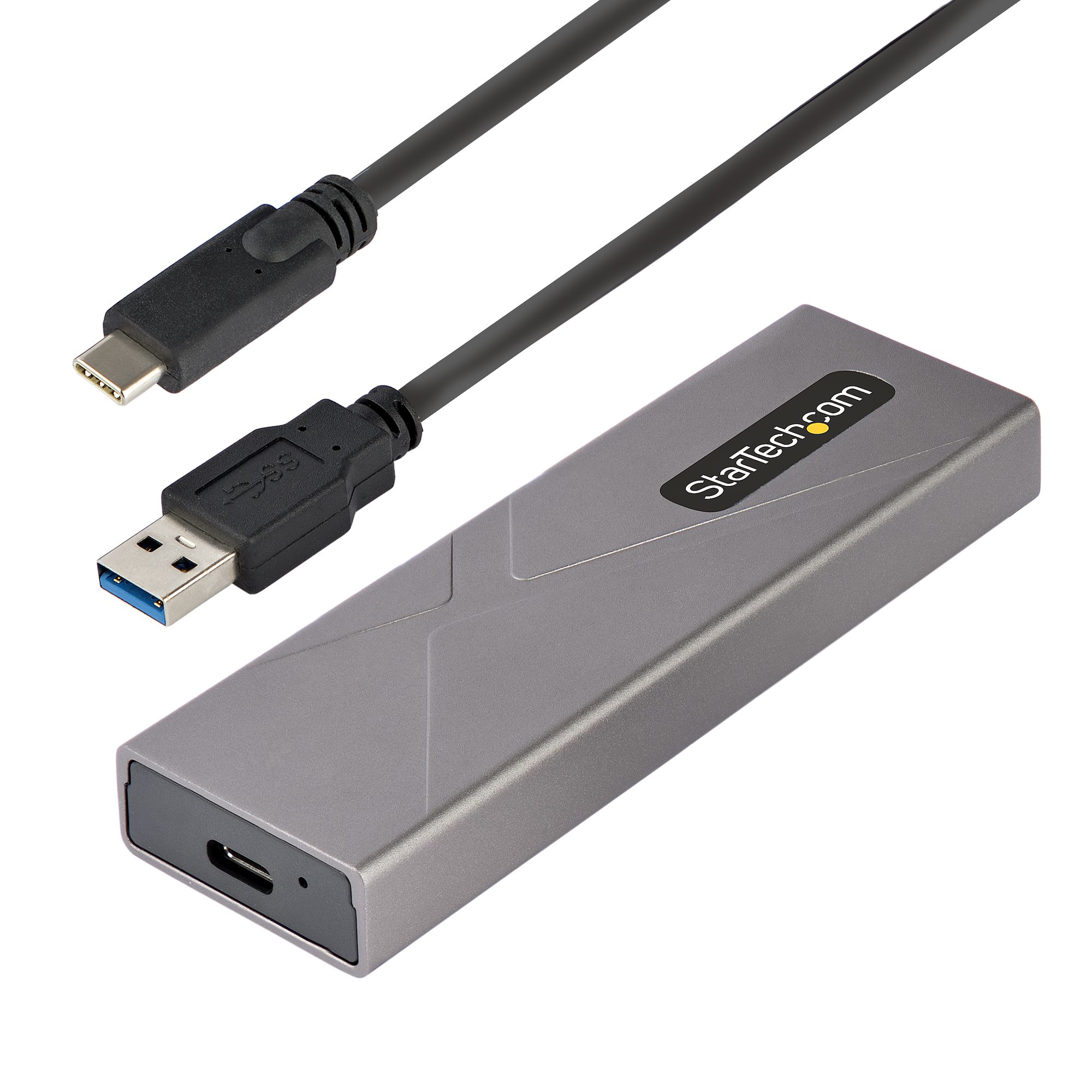 StarTech.com USB-C 10Gbps M.2 PCIe NVMe or M.2 SATA SSD Enclosure ...