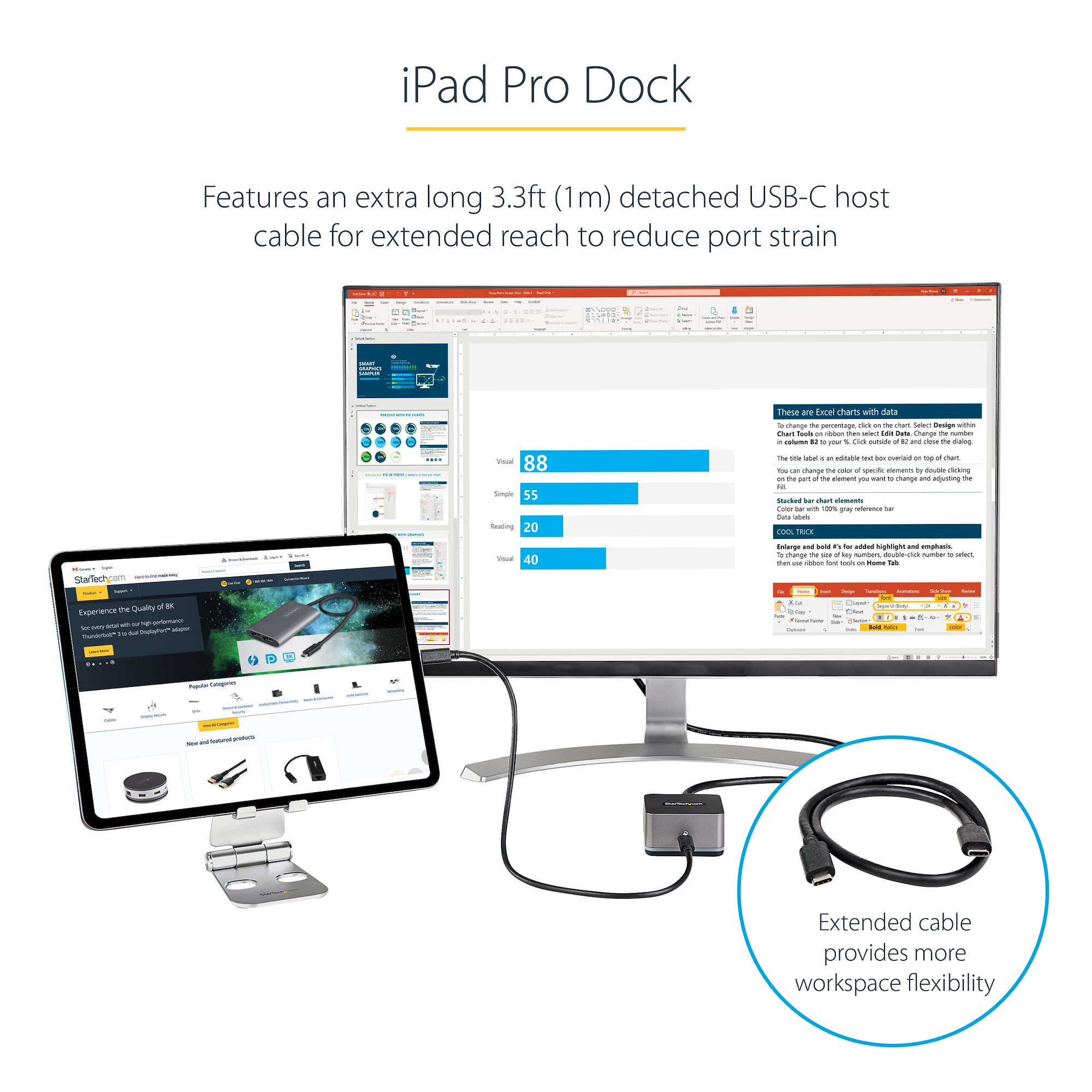 StarTech.com USB C Mini Dock for iPad Pro/Tablets/Phones - 4K HDMI/PD ...