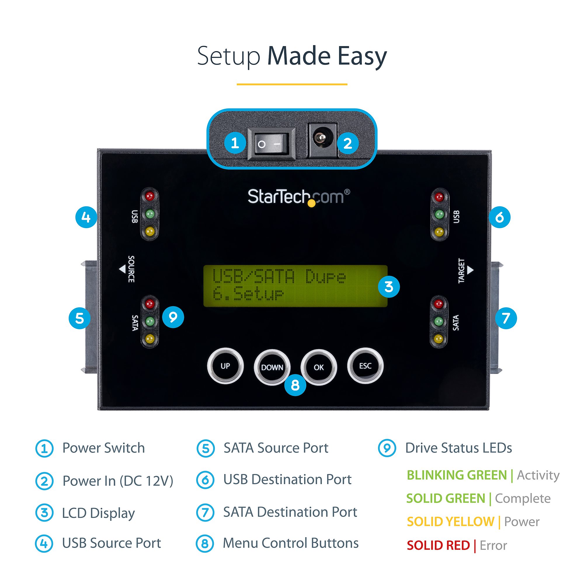 StarTech.com Hard Disk/USB Thumb Drive Duplicator/Eraser - Flash & HDD ...