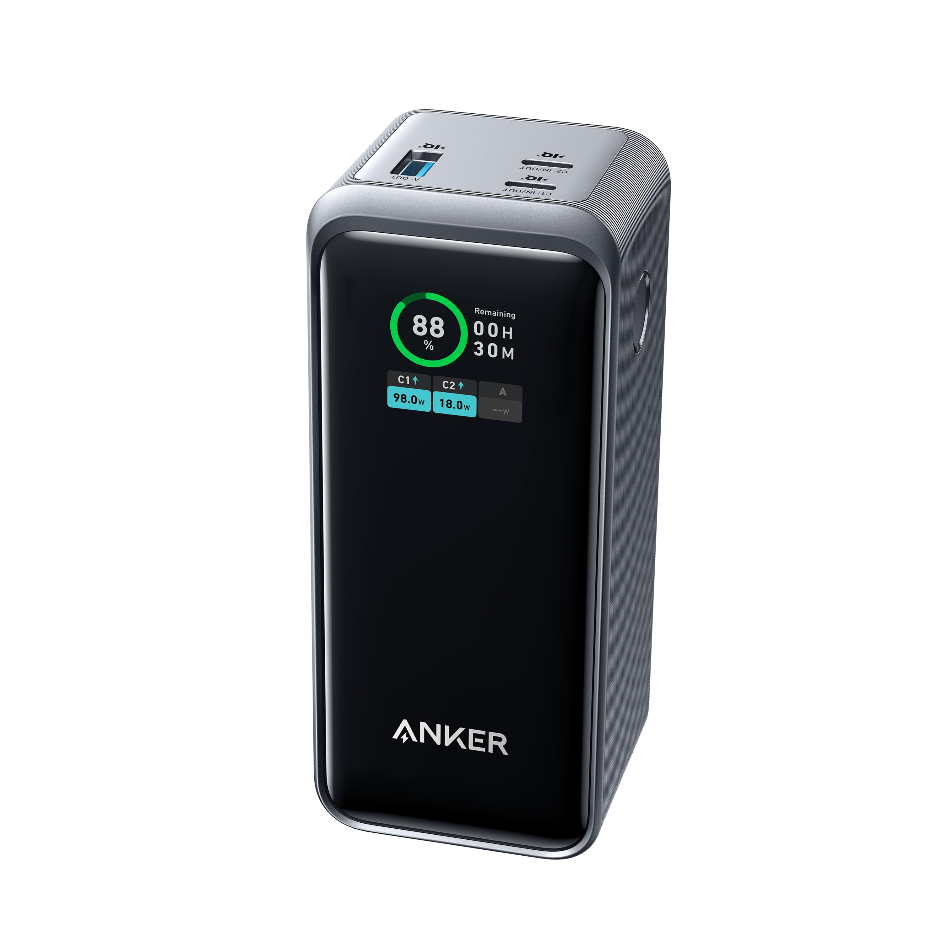 Anker Prime Power Bank (12000mAh, 130W） Anker Prime Power Bank - 12000mAh capacity - 130W - USB-C output