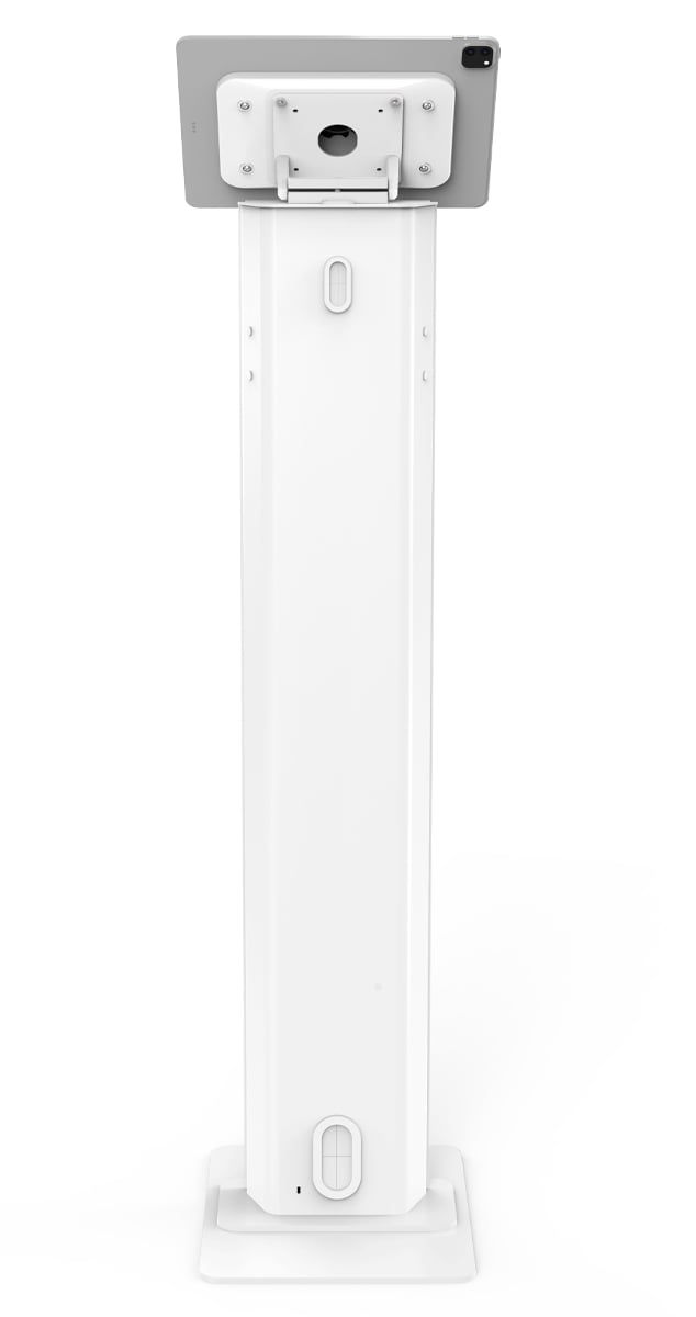 Packaging Invisible Stand Compulocks Universal Invisible Mount Brandable Floor Stand White