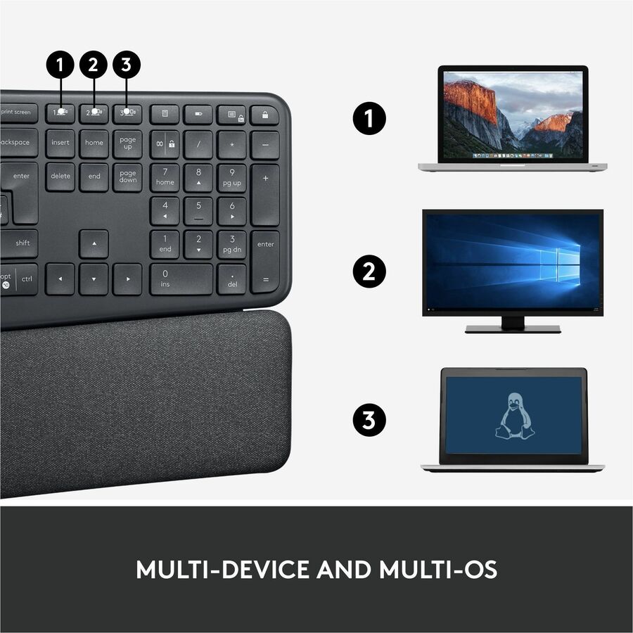 Logitech ワイヤレスキーボード ERGO K860 Amazon.com: Logitech ERGO K860 Wireless Ergonomic Keyboard
